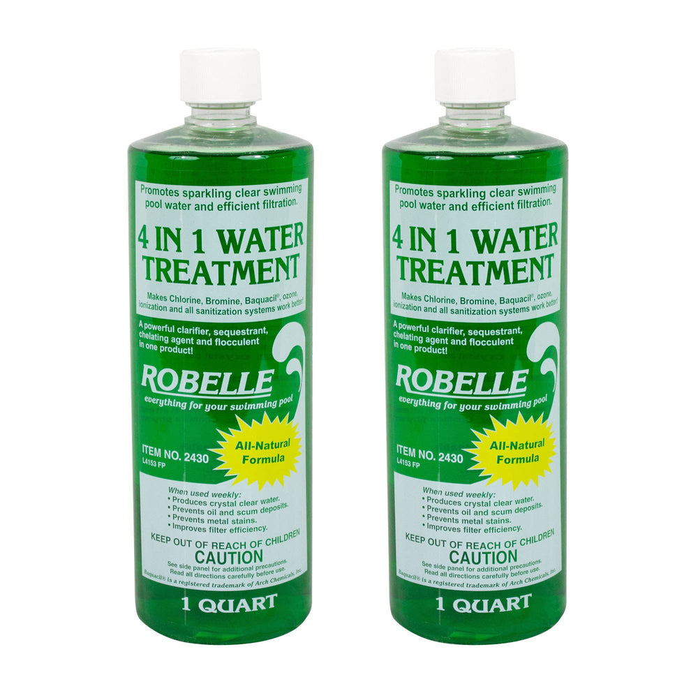 Robelle 4-in-1 Pool Clarifier 1 Quart liquid bottle front view