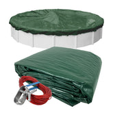 Robelle Dura-Guard Pool Cover 21 ft round green top view