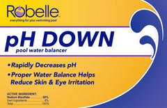 Robelle pH Down powder showing the 6-pound label