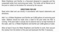 Robelle Premium Water Brightener and Clarifier 4-Pack displayed on a patio