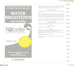 Robelle Water Brightener Clarifier liquid in a pool