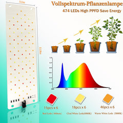 Rocoking grow light with timer function displayed