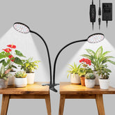 RODINTO Clip On Grow Light with dual 4.8-inch heads