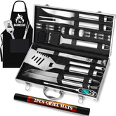ROMANTICIST 26pcs BBQ Grill Accessories Tool Set in aluminum case