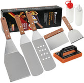 ROMANTICIST 8-piece stainless steel griddle accessories kit with tools
