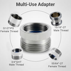 ROOGSIH Faucet Adapter components including all adapters