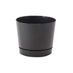 Root & Vessel 6-Inch Full Depth Round Cylinder Pot in glossy black
