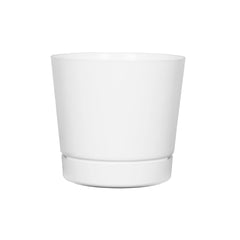 Root & Vessel 8-Inch Full Depth Cylinder Pot, White, front view