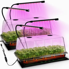 RooTrimmer 1020 seed starter tray with humidity dome and heat mat