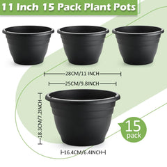 RooTrimmer 11 inch plant pots with drainage holes close-up