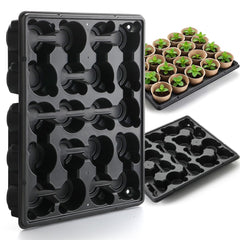 RooTrimmer 20 Cell Plant Tray in black, front view
