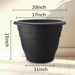 RooTrimmer 20 Inch Large Plant Pot side view showing drainage holes