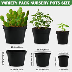 RooTrimmer 6-inch black nursery pot with soil and seedling