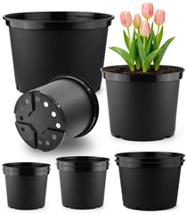 RooTrimmer 9 pack nursery pots in assorted sizes, black