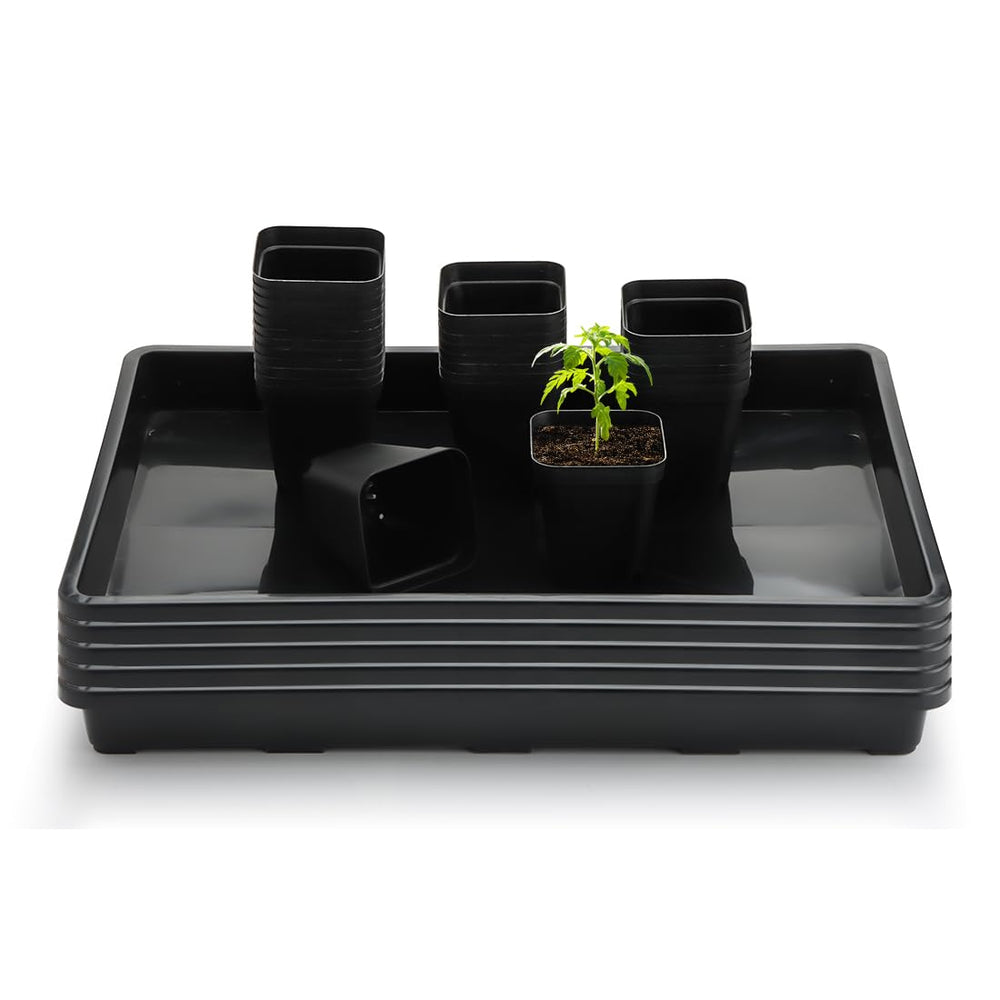 RooTrimmer Nursery Pots set with 120 pots and 5 seed trays