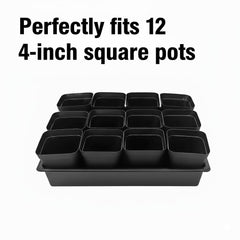 RooTrimmer Seed Starter Tray filled with soil and seedlings
