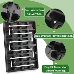 RooTrimmer trays showcasing drainage holes