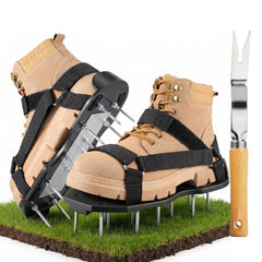 rosgel Lawn Aerator Shoes side view with 26 spikes