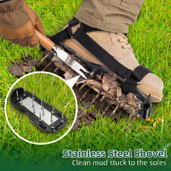 rosgel Lawn Aerator Shoes worn on grass during aeration