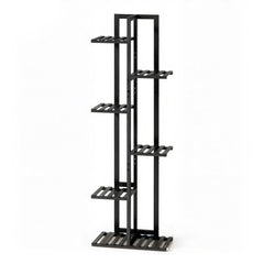 ROSSNY 48 Inch Tall Bamboo Plant Stand front view with six tiers