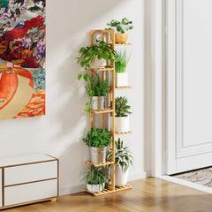 ROSSNY 7 tier plant stand in a living room setting