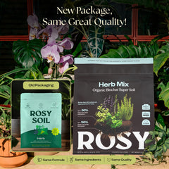 Rosy Soil Herb Mix bag with ingredients visible