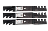 Rotary mulching mower blades set of three for Toro Timecutter