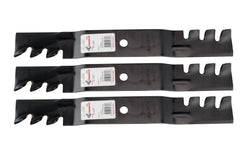 Rotary mulching mower blades set of three for Toro Timecutter