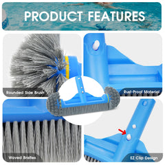 Rounded edge pool brush from TidyMister, close-up view