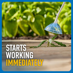 Roundup Dual Action Weed Killer in use on a driveway