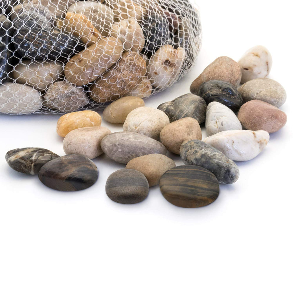 Royal Imports River Rocks natural pebbles front view 1"-1.5"
