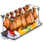 RTT Chicken Leg Rack front view with 12 slots
