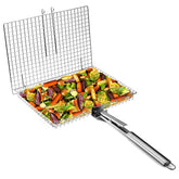RTT Extra Large Grill Basket front view with detachable handle