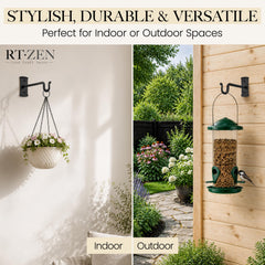 RTZEN Plant Hanger displayed with hummingbird feeder