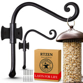 RTZEN Plant Hanger Heavy Duty Wall Bracket Hook, 7.5 Inch, Black