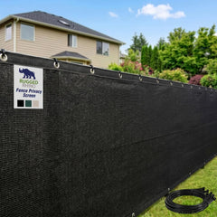 RUGGED RHINO 4x50 FT black privacy screen front view