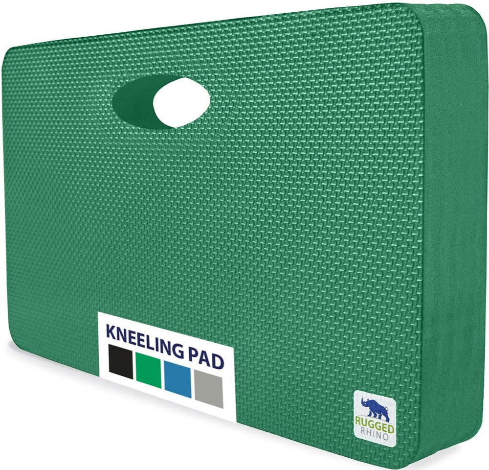 RUGGED RHINO Extra Thick Foam Kneeling Pad front view in Pine Green