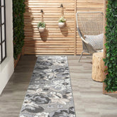 Rugshop Bergamo Indoor/Outdoor Runner Rug Grey front view