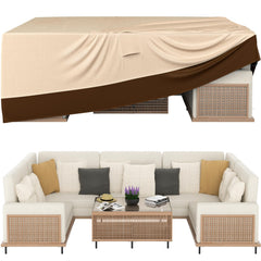 Ruimoy Patio Furniture Cover 108x82 inches brown front view