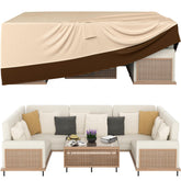 Ruimoy Patio Furniture Cover 124 Inch brown model front view