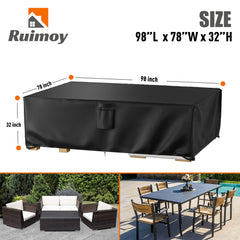 Ruimoy Patio Furniture Cover, 98x78x32 inches, side view