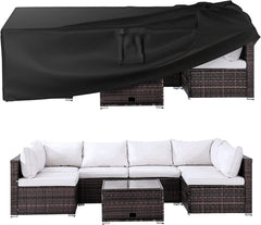 Ruimoy Patio Furniture Cover black model front view