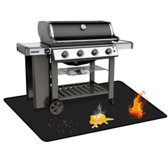 rumlick Under Grill Mat 60x40 inch black front view