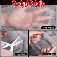 RunNico Creepy Cloth displayed over furniture for Halloween decoration