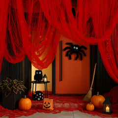 RunNico creepy cloth hanging from ceiling with spider webs