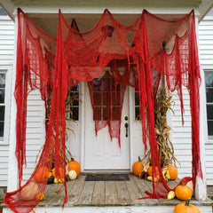 RunNico Halloween gauze draped over a table