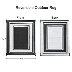 RURALITY 8x10 reversible outdoor rug side view