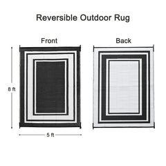 RURALITY Outdoor Mat with fixed rings at corners