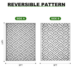 RURALITY Outdoor Rug showing waterproof feature