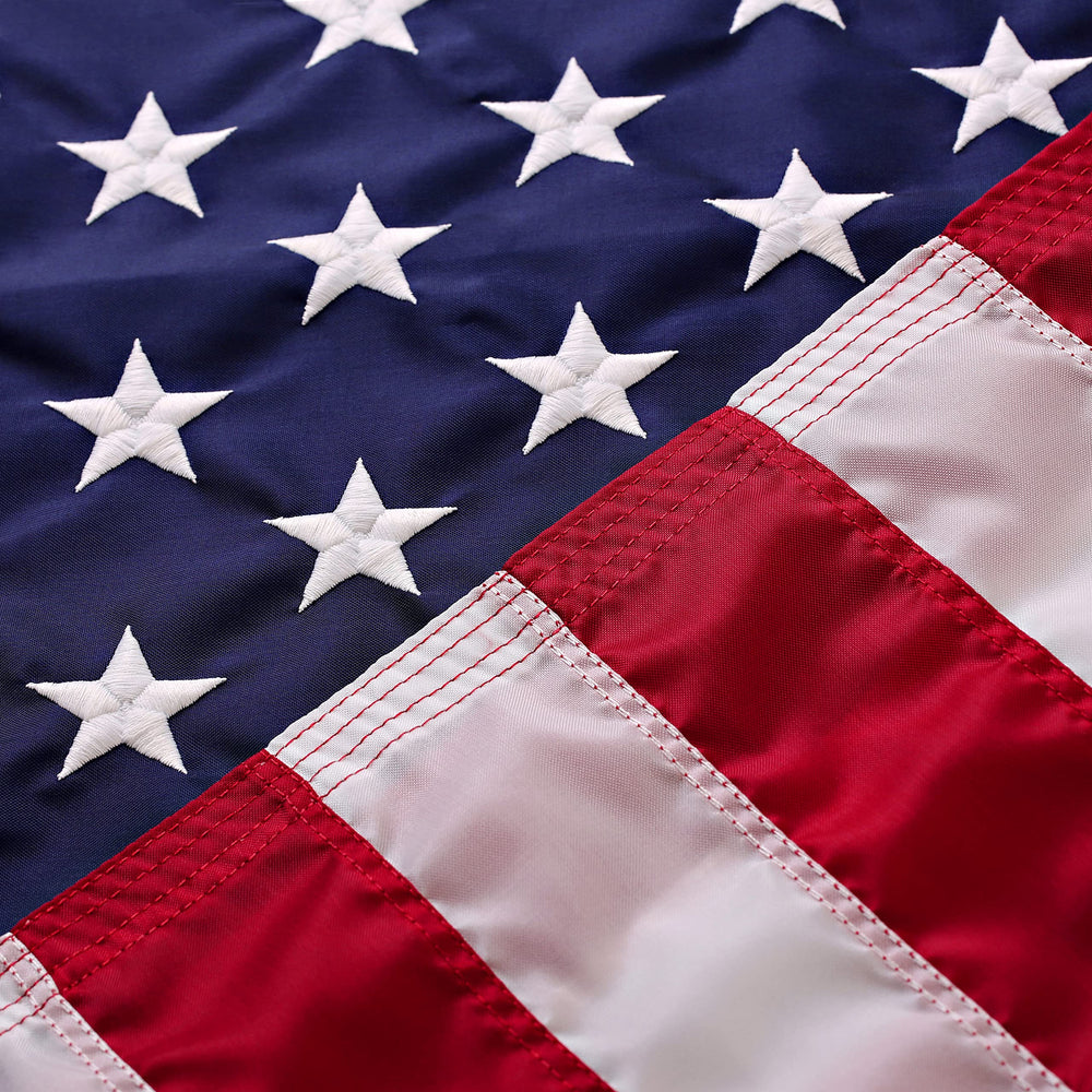 Rushmore Rose USA Large American Flag 10x15 ft front view